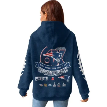 Nfl New England Patriots Waffle Hoodie Super Bowl Champions 2