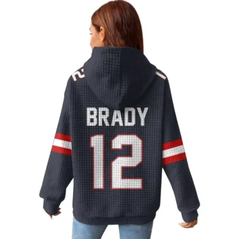 Nfl New England Patriots Waffle Hoodie Tom Brady 2