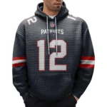 Nfl New England Patriots Waffle Hoodie Tom Brady 1