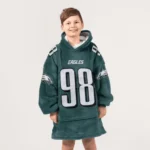 Nfl Philadelphia Eagles Blanket Hoodie Jalen Carter 1