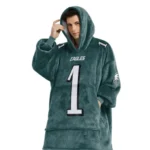Nfl Philadelphia Eagles Blanket Hoodie Jalen Hurts 1