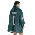 Nfl Philadelphia Eagles Blanket Hoodie Jalen Hurts 1