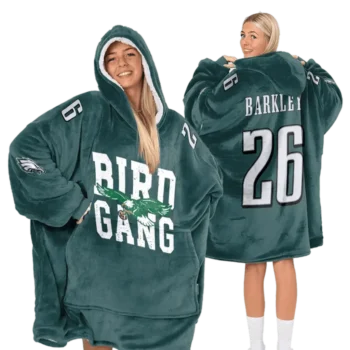 Nfl Philadelphia Eagles Blanket Hoodie Saquon Barkley 1