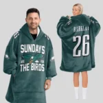 Nfl Philadelphia Eagles Blanket Hoodie Saquon Barkley Sundays Are For The Birds 1