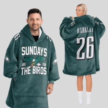 Nfl Philadelphia Eagles Blanket Hoodie Saquon Barkley Sundays Are For The Birds 1