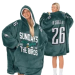 Nfl Philadelphia Eagles Blanket Hoodie Saquon Barkley Sundays Are For The Birds 1