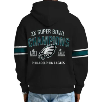 Nfl Philadelphia Eagles Quarter Zip Waffle Hoodie 2
