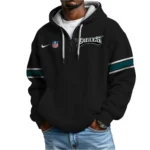 Nfl Philadelphia Eagles Quarter Zip Waffle Hoodie 1