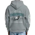 Nfl Philadelphia Eagles Quarter Zip Waffle Hoodie Super Bowl Champions 1