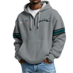 Nfl Philadelphia Eagles Quarter Zip Waffle Hoodie Super Bowl Champions Team 1