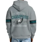 Nfl Philadelphia Eagles Quarter Zip Waffle Hoodie Super Bowl Champions Team 1