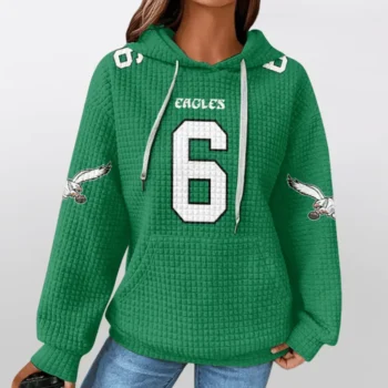 Nfl Philadelphia Eagles Waffle Hoodie Devonta Smith 2