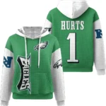 Nfl Philadelphia Eagles Waffle Hoodie Jalen Hurts 1