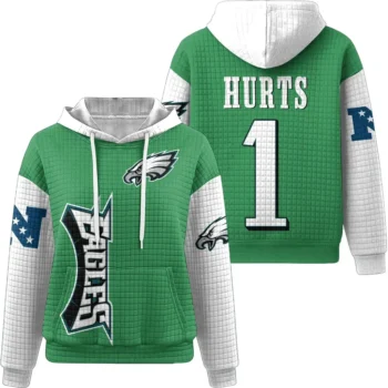 Nfl Philadelphia Eagles Waffle Hoodie Jalen Hurts 1