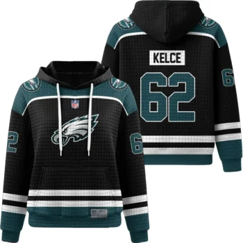 Nfl Philadelphia Eagles Waffle Hoodie Jason Kelce 1