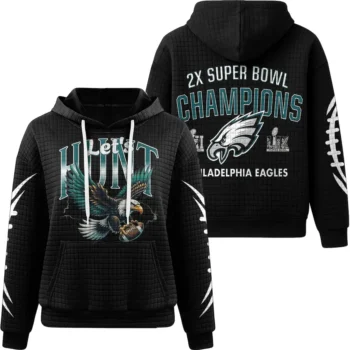 Nfl Philadelphia Eagles Waffle Hoodie Super Bowl Champions 1