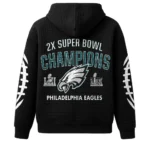 Nfl Philadelphia Eagles Waffle Hoodie Super Bowl Champions 1