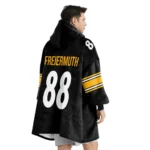 Nfl Pittsburgh Steelers Blanket Hoodie Pat Freiermuth Black 1