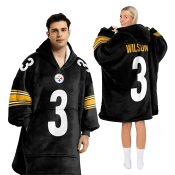 Nfl Pittsburgh Steelers Blanket Hoodie Russell Wilson 1
