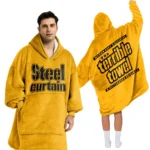 Nfl Pittsburgh Steelers Blanket Hoodie Steel Curtain 1