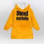 Nfl Pittsburgh Steelers Blanket Hoodie Steel Curtain 1