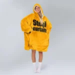 Nfl Pittsburgh Steelers Blanket Hoodie Steel Curtain 1