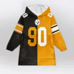 Nfl Pittsburgh Steelers Blanket Hoodie Tj Watt 1