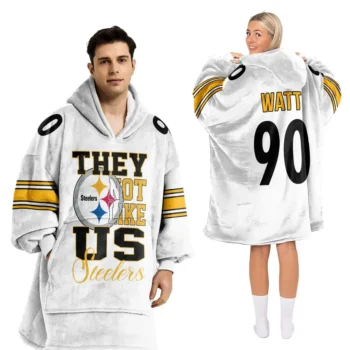 Nfl Pittsburgh Steelers Blanket Hoodie Tj Watt They Not Like Us 1