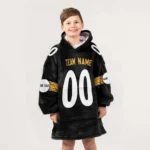 Nfl Pittsburgh Steelers Custom Blanket Hoodie Black 1