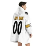 Nfl Pittsburgh Steelers Custom Blanket Hoodie White 1