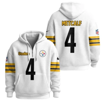 Nfl Pittsburgh Steelers Quarter Zip Waffle Hoodie Dk Metcalf 1
