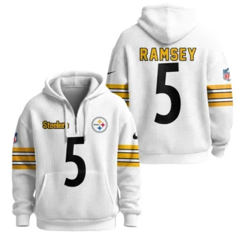 Nfl Pittsburgh Steelers Quarter Zip Waffle Hoodie Jalen Ramsey 1