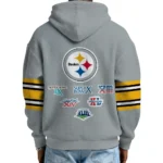 Nfl Pittsburgh Steelers Quarter Zip Waffle Hoodie Super Bowl Champions 1
