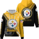 Nfl Pittsburgh Steelers Waffle Hoodie Logo Team 1
