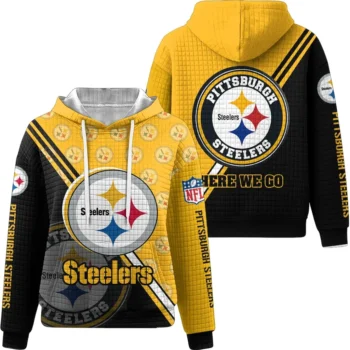 Nfl Pittsburgh Steelers Waffle Hoodie Logo Team 1