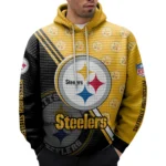 Nfl Pittsburgh Steelers Waffle Hoodie Logo Team 1