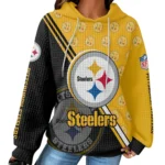 Nfl Pittsburgh Steelers Waffle Hoodie Logo Team 1