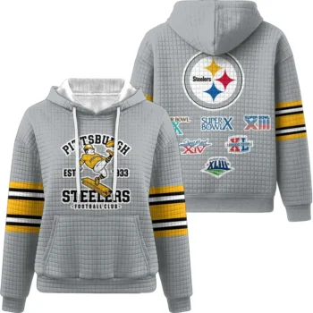 Nfl Pittsburgh Steelers Waffle Hoodie Super Bowl Champions 1