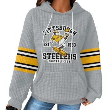 Nfl Pittsburgh Steelers Waffle Hoodie Super Bowl Champions 2