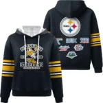 Nfl Pittsburgh Steelers Waffle Hoodie Super Bowl Champions Black 1