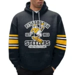Nfl Pittsburgh Steelers Waffle Hoodie Super Bowl Champions Black 1