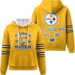 Nfl Pittsburgh Steelers Waffle Hoodie Super Bowl Champions Team 1