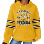 Nfl Pittsburgh Steelers Waffle Hoodie Super Bowl Champions Team 1
