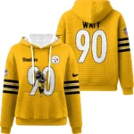Nfl Pittsburgh Steelers Waffle Hoodie Tj Watt 1