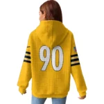 Nfl Pittsburgh Steelers Waffle Hoodie Tj Watt 1