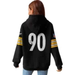 Nfl Pittsburgh Steelers Waffle Hoodie Tj Watt Autographed 1