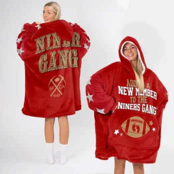 Nfl San Francisco 49ers Blanket Hoodie Add A New Member To 1