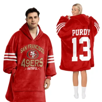 Nfl San Francisco 49ers Blanket Hoodie Brock Purdy Faithful 1