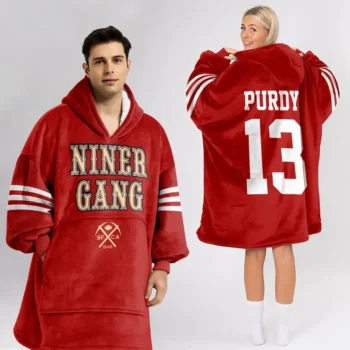 Nfl San Francisco 49ers Blanket Hoodie Brock Purdy Niner Gang 13 1