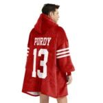 Nfl San Francisco 49ers Blanket Hoodie Brock Purdy Niner Gang 13 1